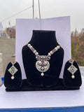 Oxidized Neckalce and Earring Set