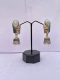 Oxidised Gold Pearl Jhumka Earrings for Women | Statement Ethnic Drop Earrings