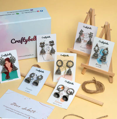 Set of 7 High Quality Jhumkas With a Free Personalised Card