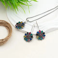 Meera Multicolor Oxidised Set