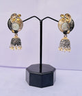 Oxidized Silver Jhumka Earrings for Women with Pearl Danglers