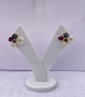 Floral Pearl Stud Earrings | Korean Style 3D Cluster